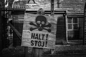 auschwitz concentration camp signboard death